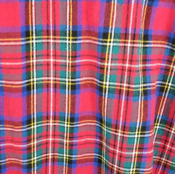 Faded Glory 2XL 50-52 Red Plaid Button-Down Flannel Shirt - Picture 8 of 12